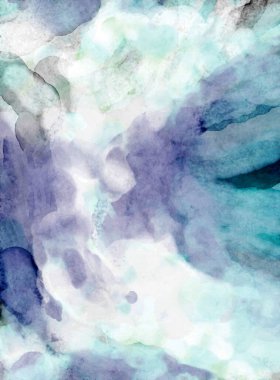 Soyut suluboya sanat eserleri. Fırça boyalı dijital resim. Renkli yaratıcı suluboya çizimi.