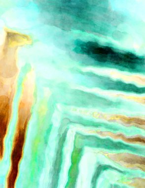 Soyut suluboya sanat eserleri. Fırça boyalı dijital resim. Renkli yaratıcı suluboya çizimi.