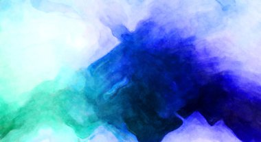 Soyut suluboya sanat eserleri. Fırça boyalı dijital resim. Renkli yaratıcı suluboya çizimi.