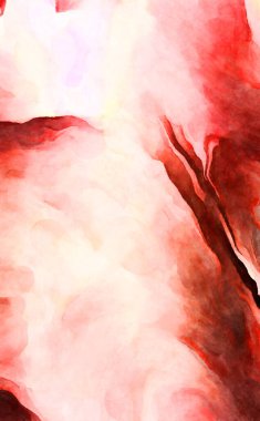 Soyut suluboya sanat eserleri. Fırça boyalı dijital resim. Renkli yaratıcı suluboya çizimi.