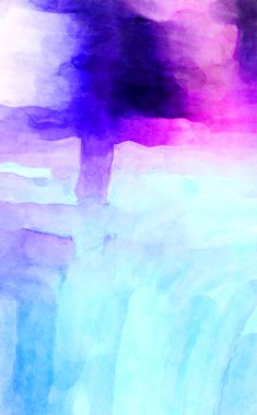 Soyut suluboya sanat eserleri. Fırça boyalı dijital resim. Renkli yaratıcı suluboya çizimi.