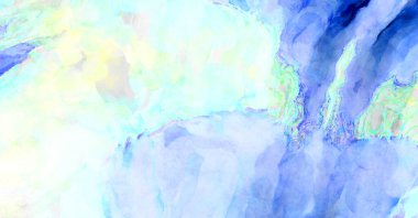 Soyut suluboya sanat eserleri. Fırça boyalı dijital resim. Renkli yaratıcı suluboya çizimi.