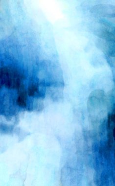 Soyut suluboya sanat eserleri. Fırça boyalı dijital resim. Renkli yaratıcı suluboya çizimi.