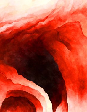 Soyut suluboya sanat eserleri. Fırça boyalı dijital resim. Renkli yaratıcı suluboya çizimi.