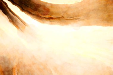 Soyut suluboya sanat eserleri. Fırça boyalı dijital resim. Renkli yaratıcı suluboya çizimi.