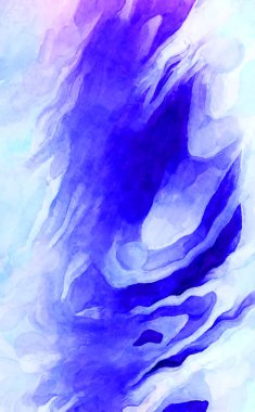 Soyut suluboya sanat eserleri. Fırça boyalı dijital resim. Renkli yaratıcı suluboya çizimi.