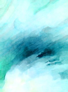 Soyut suluboya sanat eserleri. Fırça boyalı dijital resim. Renkli yaratıcı suluboya çizimi.