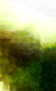 Soyut suluboya sanat eserleri. Fırça boyalı dijital resim. Renkli yaratıcı suluboya çizimi.