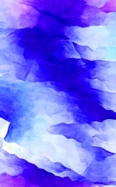 Soyut suluboya sanat eserleri. Fırça boyalı dijital resim. Renkli yaratıcı suluboya çizimi.