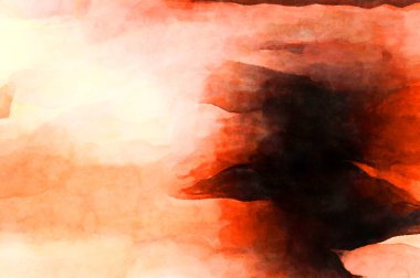 Soyut suluboya sanat eserleri. Fırça boyalı dijital resim. Renkli yaratıcı suluboya çizimi.