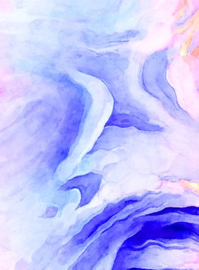 Soyut suluboya sanat eserleri. Fırça boyalı dijital resim. Renkli yaratıcı suluboya çizimi.