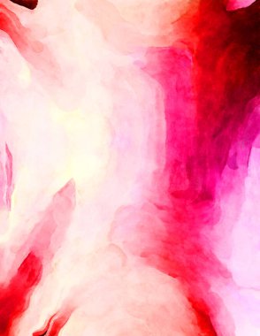 Soyut suluboya sanat eserleri. Fırça boyalı dijital resim. Renkli yaratıcı suluboya çizimi.