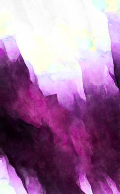 Soyut suluboya sanat eserleri. Fırça boyalı dijital resim. Renkli yaratıcı suluboya çizimi.