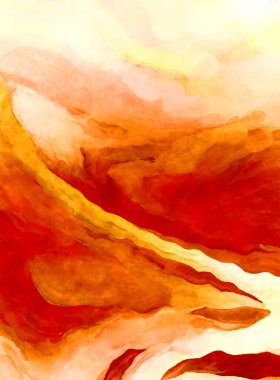 Soyut suluboya sanat eserleri. Fırça boyalı dijital resim. Renkli yaratıcı suluboya çizimi.