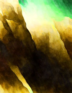 Soyut suluboya sanat eserleri. Fırça boyalı dijital resim. Renkli yaratıcı suluboya çizimi.