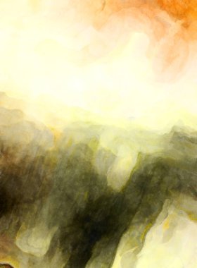 Soyut suluboya sanat eserleri. Fırça boyalı dijital resim. Renkli yaratıcı suluboya çizimi.