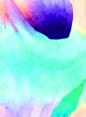 Soyut suluboya sanat eserleri. Fırça boyalı dijital resim. Renkli yaratıcı suluboya çizimi.