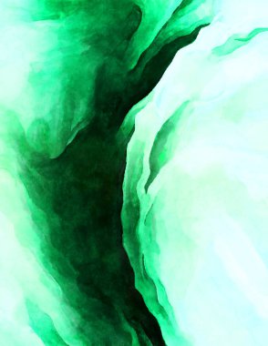 Soyut suluboya sanat eserleri. Fırça boyalı dijital resim. Renkli yaratıcı suluboya çizimi.