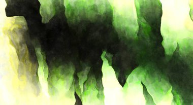 Soyut suluboya sanat eserleri. Fırça boyalı dijital resim. Renkli yaratıcı suluboya çizimi.