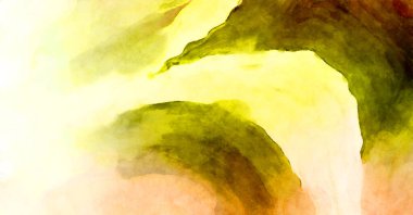 Soyut suluboya sanat eserleri. Fırça boyalı dijital resim. Renkli yaratıcı suluboya çizimi.