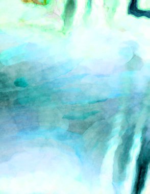 Soyut suluboya sanat eserleri. Fırça boyalı dijital resim. Renkli yaratıcı suluboya çizimi.