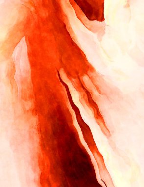 Soyut suluboya sanat eserleri. Fırça boyalı dijital resim. Renkli yaratıcı suluboya çizimi.