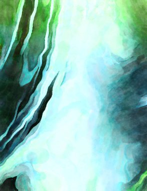 Soyut suluboya sanat eserleri. Fırça boyalı dijital resim. Renkli yaratıcı suluboya çizimi.