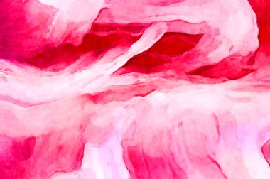 Soyut suluboya sanat eserleri. Fırça boyalı dijital resim. Renkli yaratıcı suluboya çizimi.