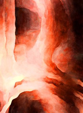 Soyut suluboya sanat eserleri. Fırça boyalı dijital resim. Renkli yaratıcı suluboya çizimi.