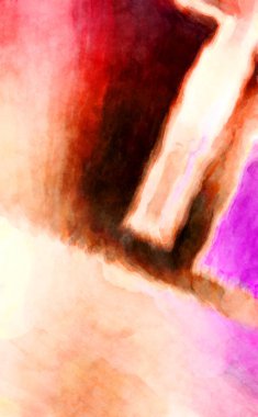 Soyut suluboya sanat eserleri. Fırça boyalı dijital resim. Renkli yaratıcı suluboya çizimi.