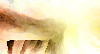 Soyut suluboya sanat eserleri. Fırça boyalı dijital resim. Renkli yaratıcı suluboya çizimi.