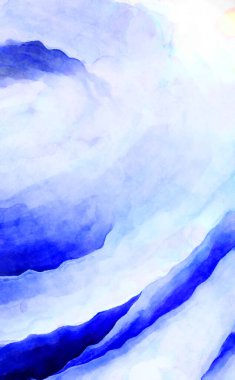 Soyut suluboya sanat eserleri. Fırça boyalı dijital resim. Renkli yaratıcı suluboya çizimi.