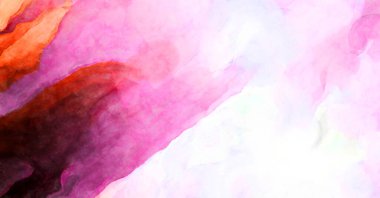 Soyut suluboya sanat eserleri. Fırça boyalı dijital resim. Renkli yaratıcı suluboya çizimi.