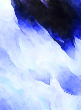 Soyut suluboya sanat eserleri. Fırça boyalı dijital resim. Renkli yaratıcı suluboya çizimi.