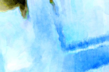 Soyut suluboya sanat eserleri. Fırça boyalı dijital resim. Renkli yaratıcı suluboya çizimi.