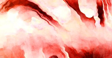 Soyut suluboya sanat eserleri. Fırça boyalı dijital resim. Renkli yaratıcı suluboya çizimi.