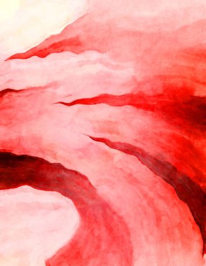 Soyut suluboya sanat eserleri. Fırça boyalı dijital resim. Renkli yaratıcı suluboya çizimi.