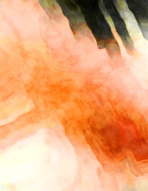 Soyut suluboya sanat eserleri. Fırça boyalı dijital resim. Renkli yaratıcı suluboya çizimi.