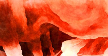 Soyut suluboya sanat eserleri. Fırça boyalı dijital resim. Renkli yaratıcı suluboya çizimi.