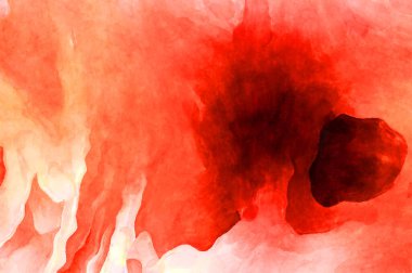 Soyut suluboya sanat eserleri. Fırça boyalı dijital resim. Renkli yaratıcı suluboya çizimi.