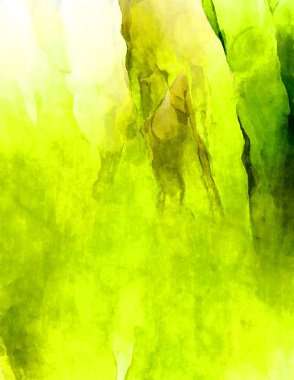 Soyut suluboya sanat eserleri. Fırça boyalı dijital resim. Renkli yaratıcı suluboya çizimi.