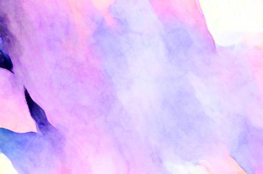 Soyut suluboya sanat eserleri. Fırça boyalı dijital resim. Renkli yaratıcı suluboya çizimi.