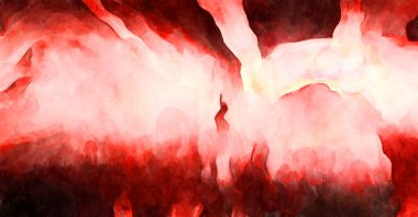 Soyut suluboya sanat eserleri. Fırça boyalı dijital resim. Renkli yaratıcı suluboya çizimi.