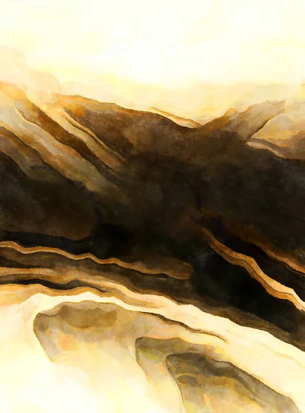 Soyut suluboya sanat eserleri. Fırça boyalı dijital resim. Renkli yaratıcı suluboya çizimi.