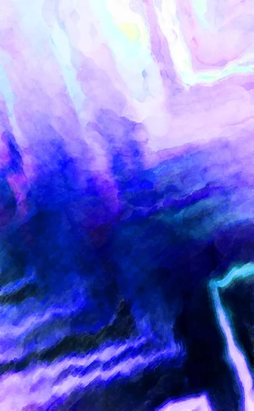 Soyut suluboya sanat eserleri. Fırça boyalı dijital resim. Renkli yaratıcı suluboya çizimi.