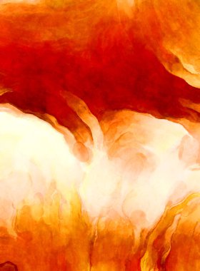 Soyut suluboya sanat eserleri. Fırça boyalı dijital resim. Renkli yaratıcı suluboya çizimi.