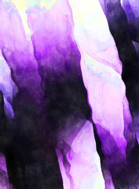 Soyut suluboya sanat eserleri. Fırça boyalı dijital resim. Renkli yaratıcı suluboya çizimi.