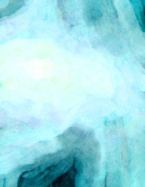 Soyut suluboya sanat eserleri. Fırça boyalı dijital resim. Renkli yaratıcı suluboya çizimi.