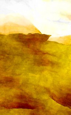 Soyut suluboya sanat eserleri. Fırça boyalı dijital resim. Renkli yaratıcı suluboya çizimi.