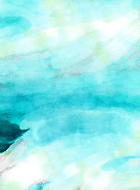 Soyut suluboya sanat eserleri. Fırça boyalı dijital resim. Renkli yaratıcı suluboya çizimi.